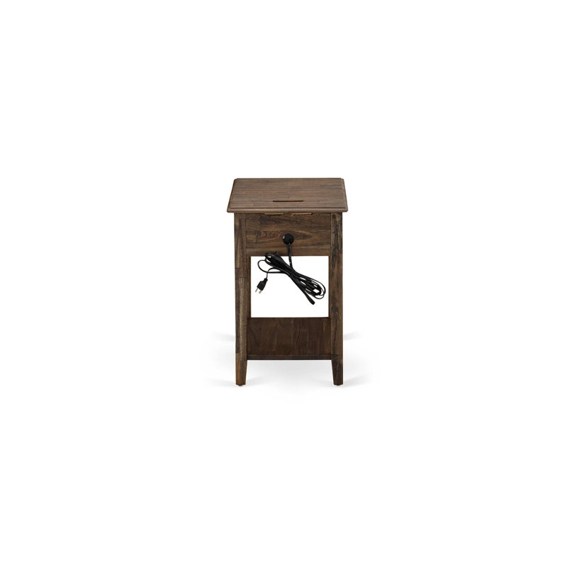 Red Barrel Studio® Katon Solid Wood End Table with Storage and BuiltIn